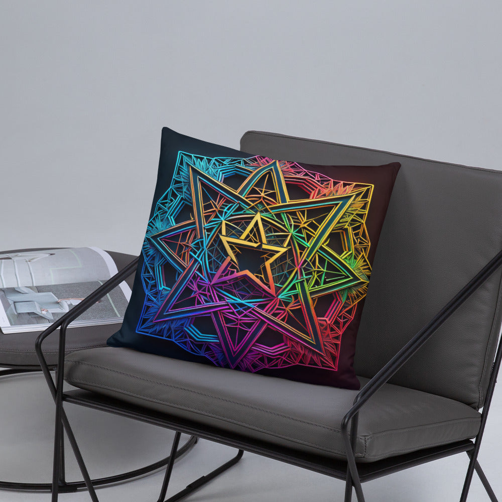 Futuristic Shine | Star of David | Pillow Case