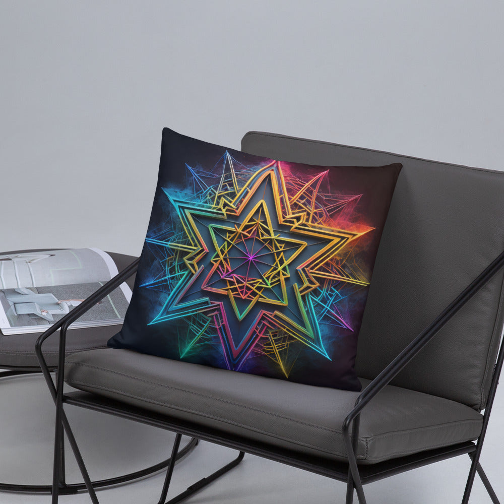 Futuristic Shine | Star of David | Pillow Case