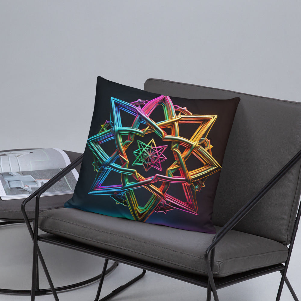 Futuristic Shine | Star of David | Pillow Case