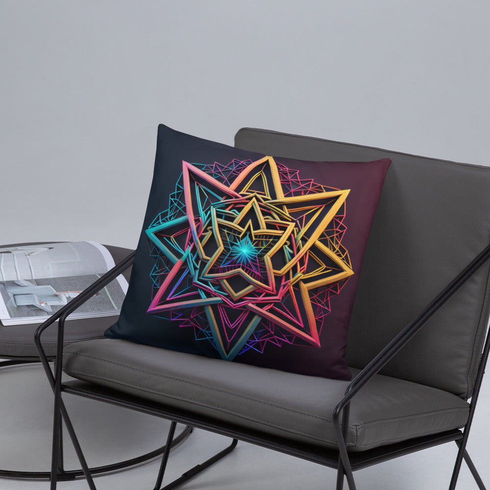 Futuristic Shine | Star of David | Pillow Case