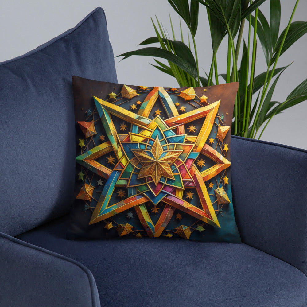 Vibrant Song | Star of David | Pillow Case
