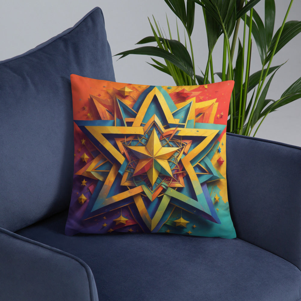 Vibrant Song | Star of David | Pillow Case