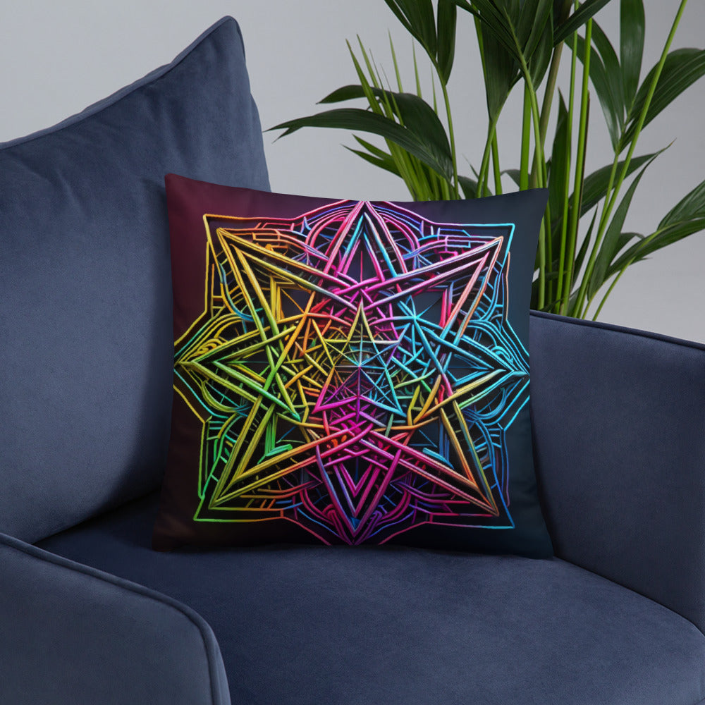 Futuristic Shine | Star of David | Pillow Case