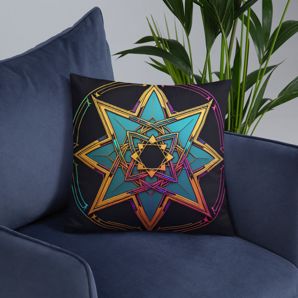Futuristic Shine | Star of David | Pillow Case