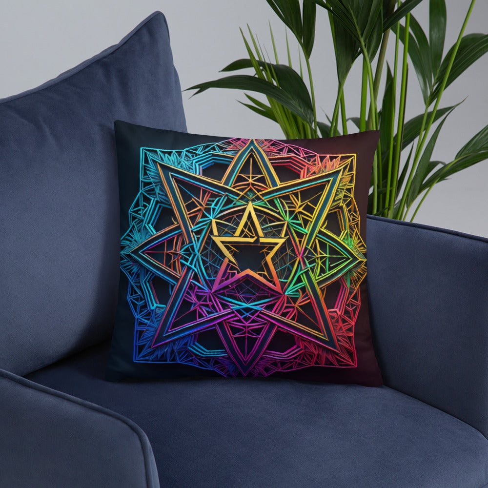 Futuristic Shine | Star of David | Pillow Case
