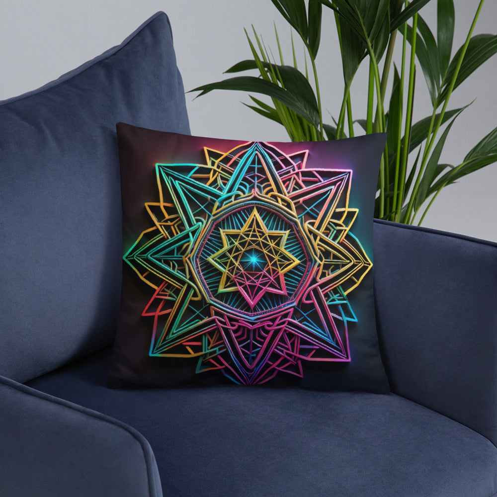Futuristic Shine | Star of David | Pillow Case