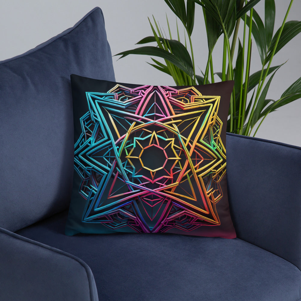 Futuristic Shine | Star of David | Pillow Case