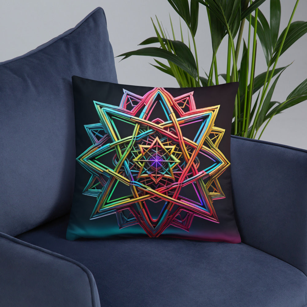 Futuristic Shine | Star of David | Pillow Case