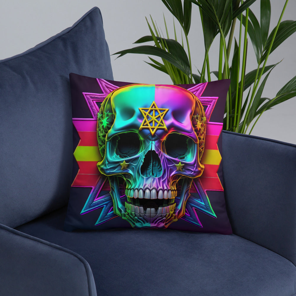 Cromo Skull | Star of David | Pillow Case