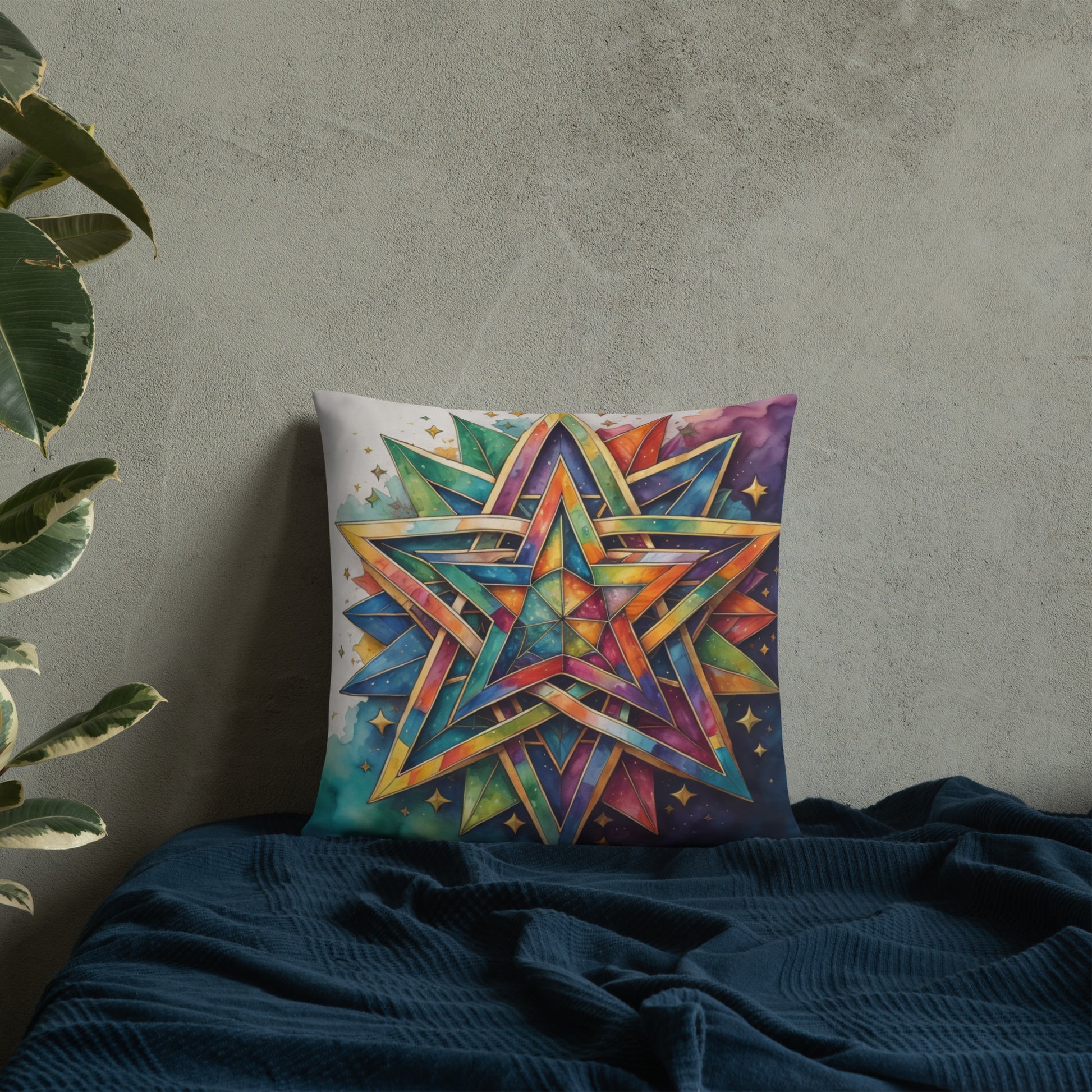 Vibrant Song | Star of David | Pillow Case
