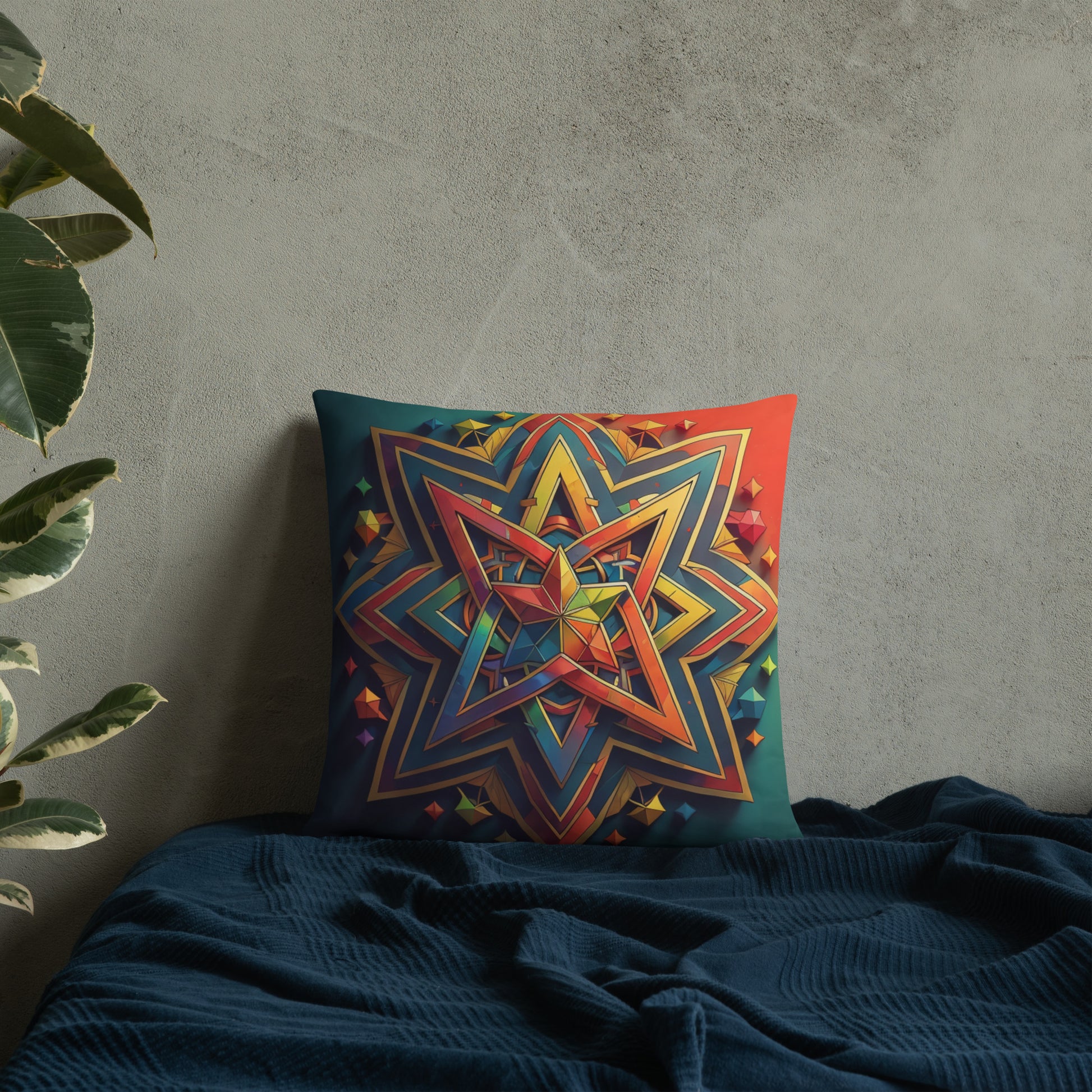 Vibrant Song | Star of David | Pillow Case