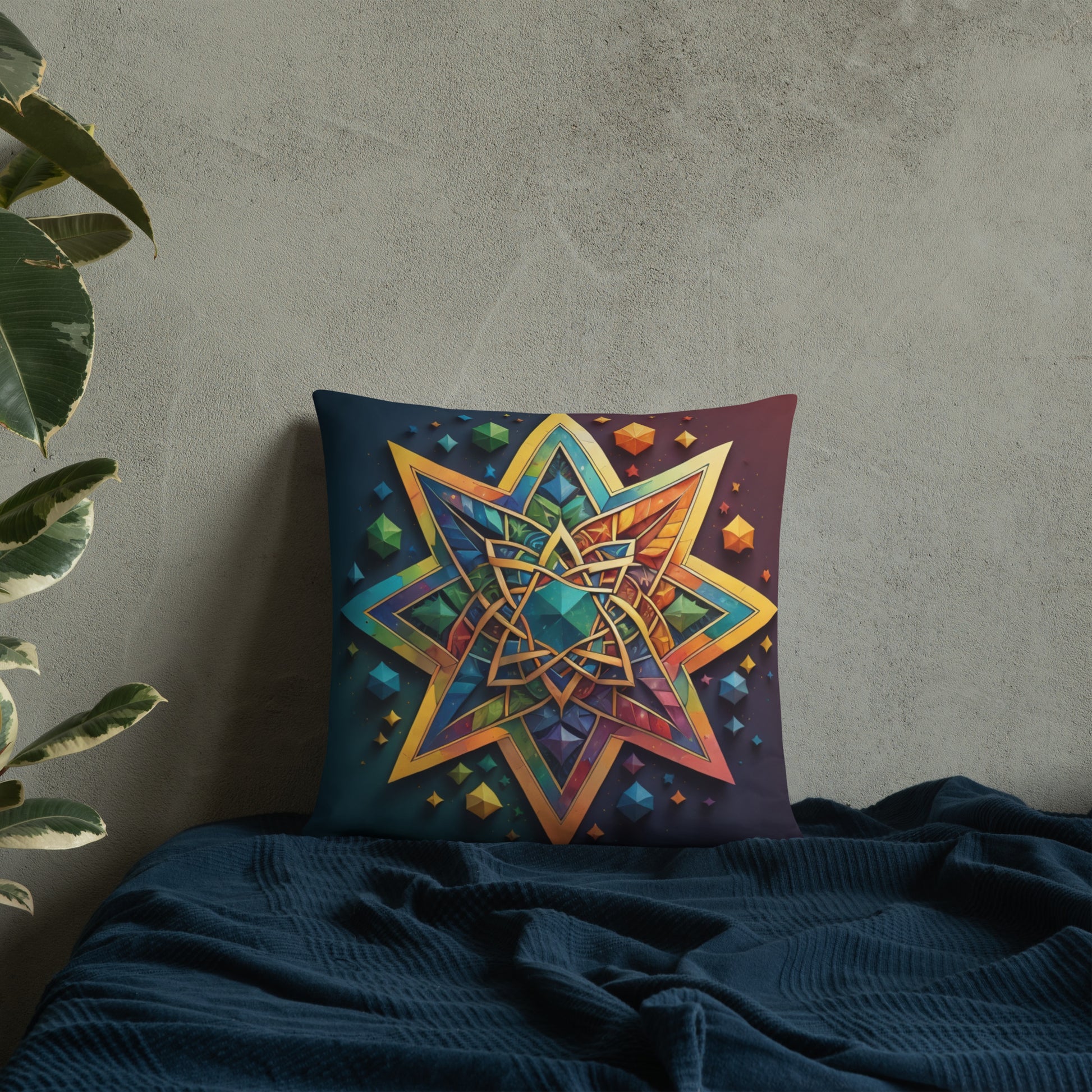 Vibrant Song | Star of David | Pillow Case