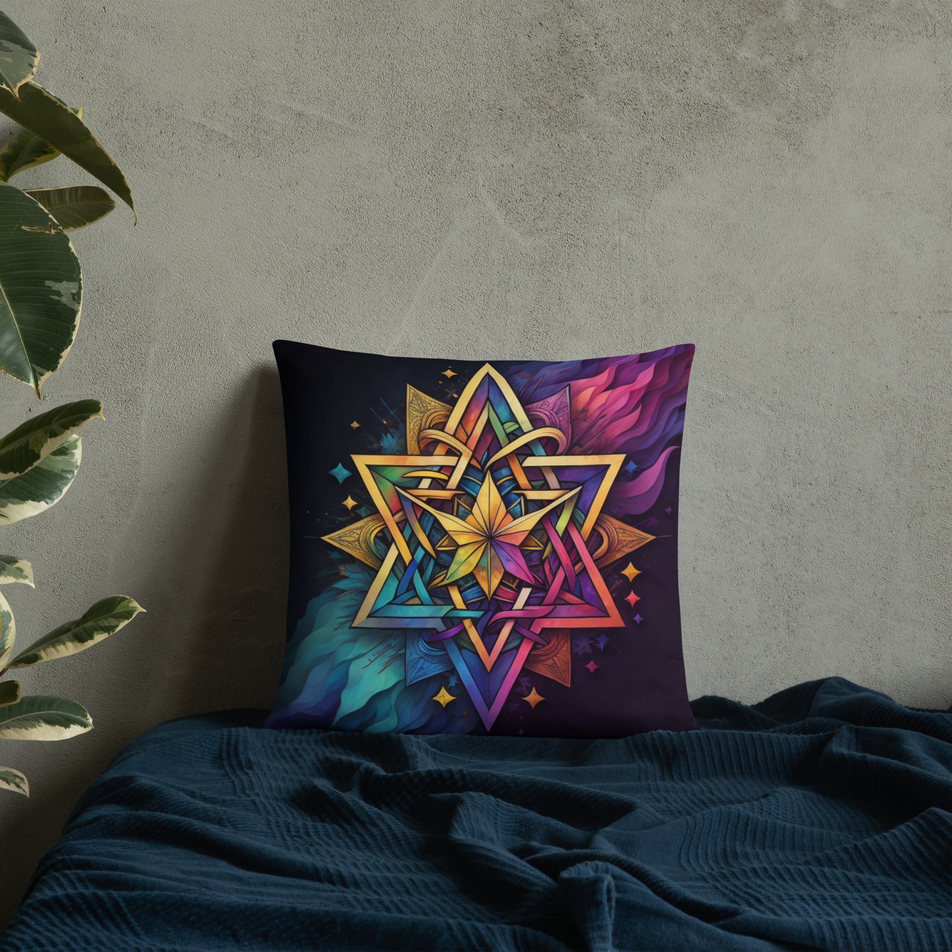 Vibrant Song | Star of David | Pillow Case