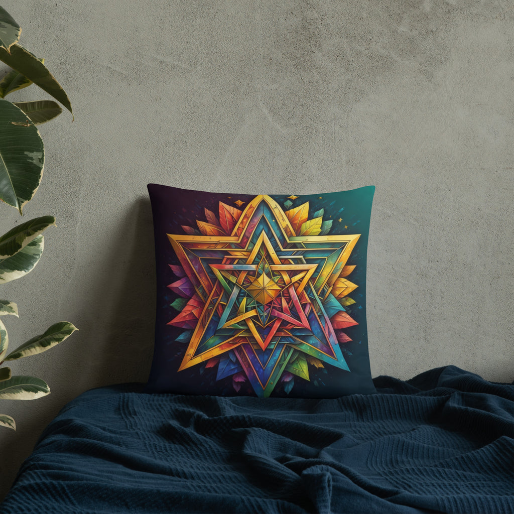 Vibrant Song | Star of David | Pillow Case