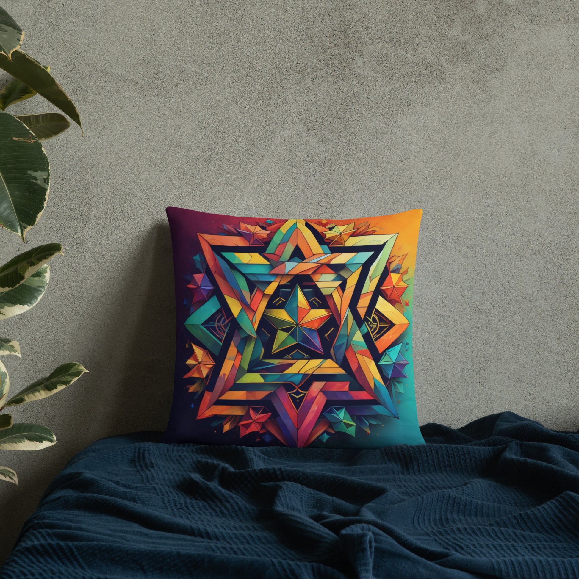 Vibrant Song | Star of David | Pillow Case