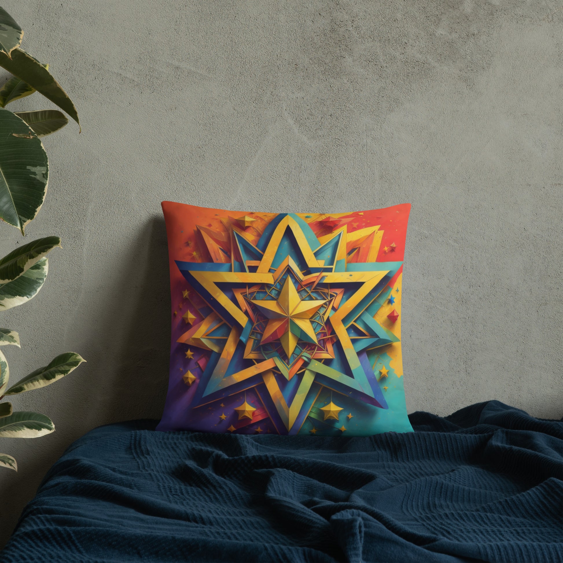 Vibrant Song | Star of David | Pillow Case