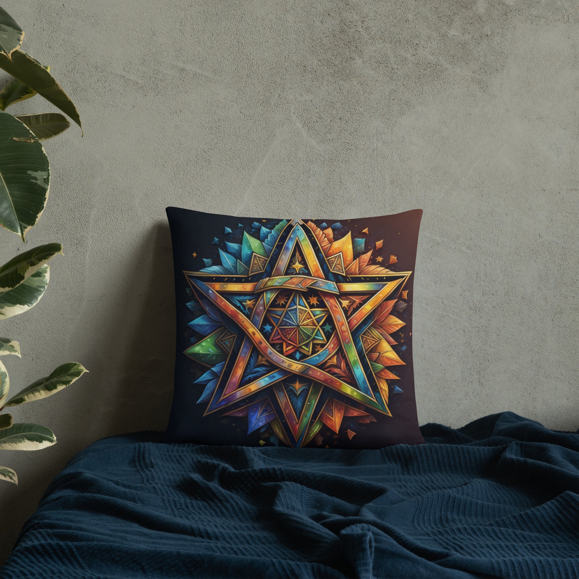 Vibrant Song | Star of David | Pillow Case