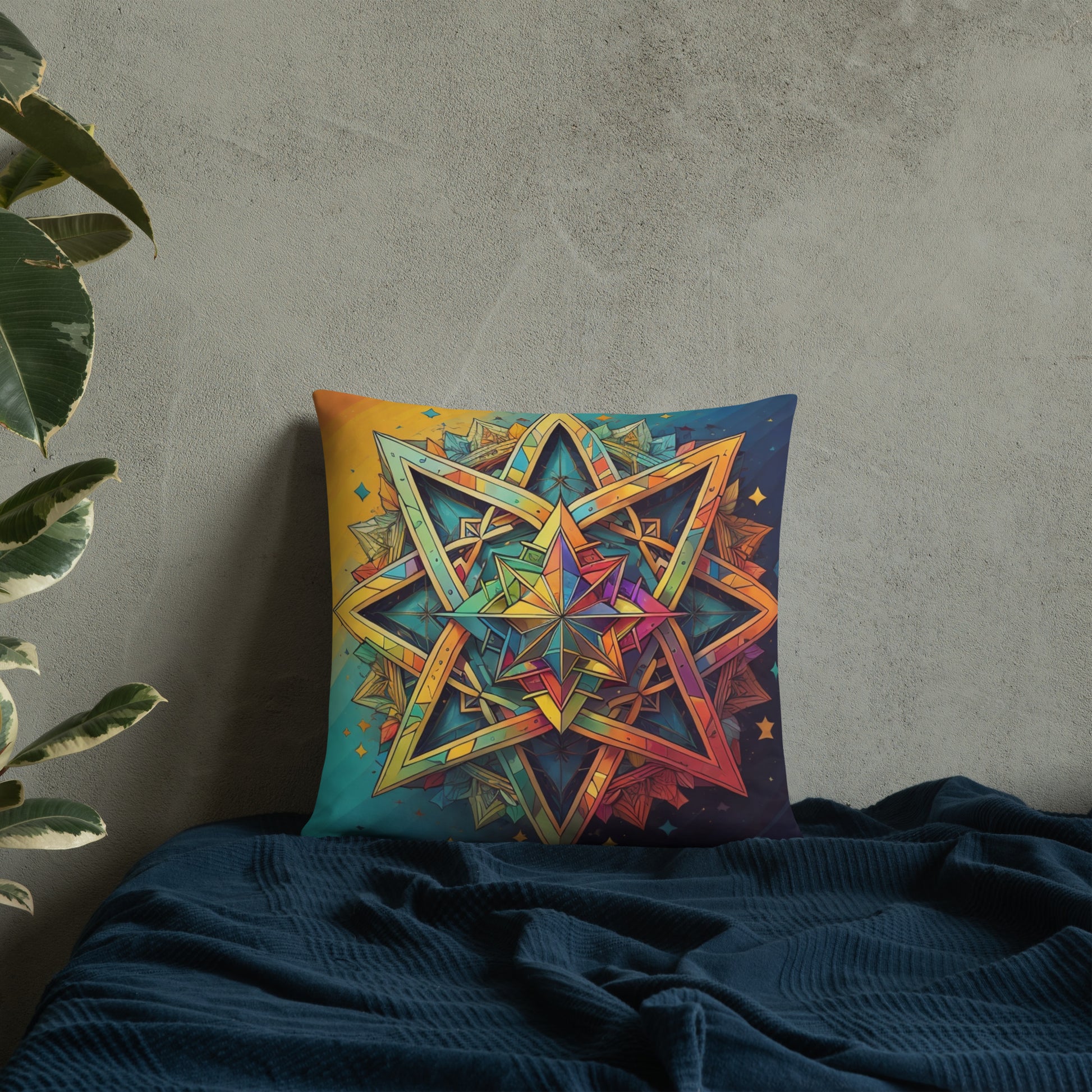 Vibrant Song | Star of David | Pillow Case