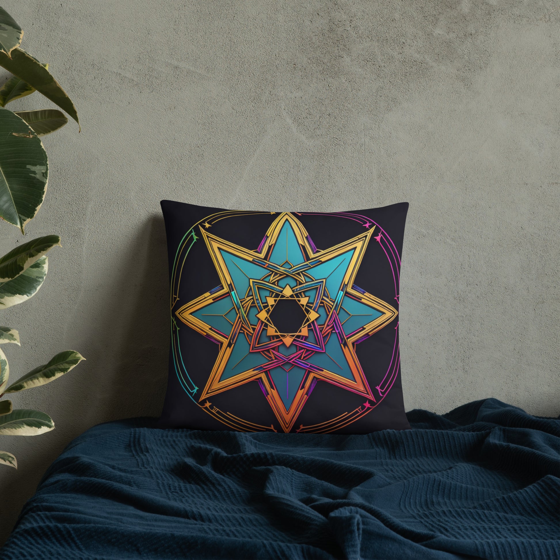 Futuristic Shine | Star of David | Pillow Case