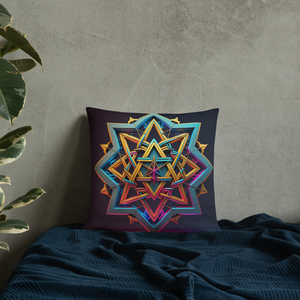 Futuristic Shine | Star of David | Pillow Case