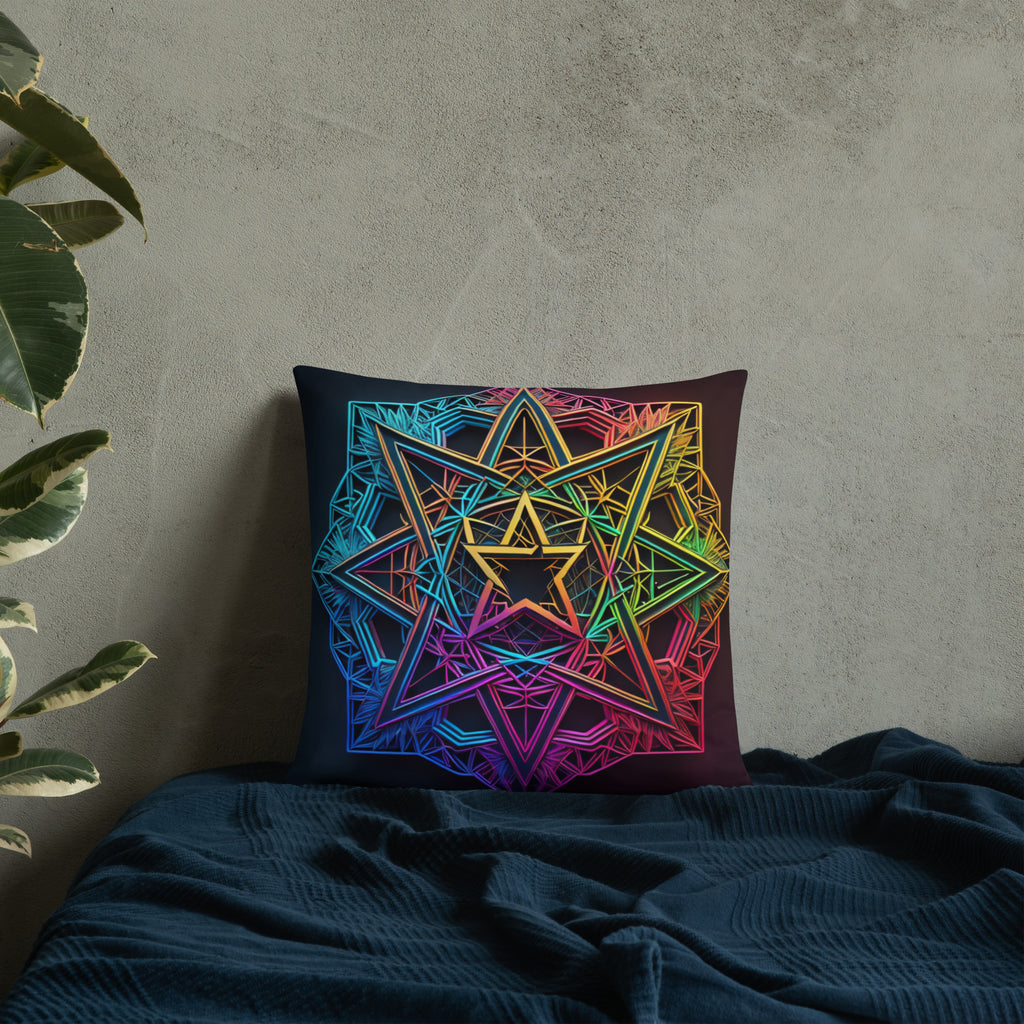 Futuristic Shine | Star of David | Pillow Case