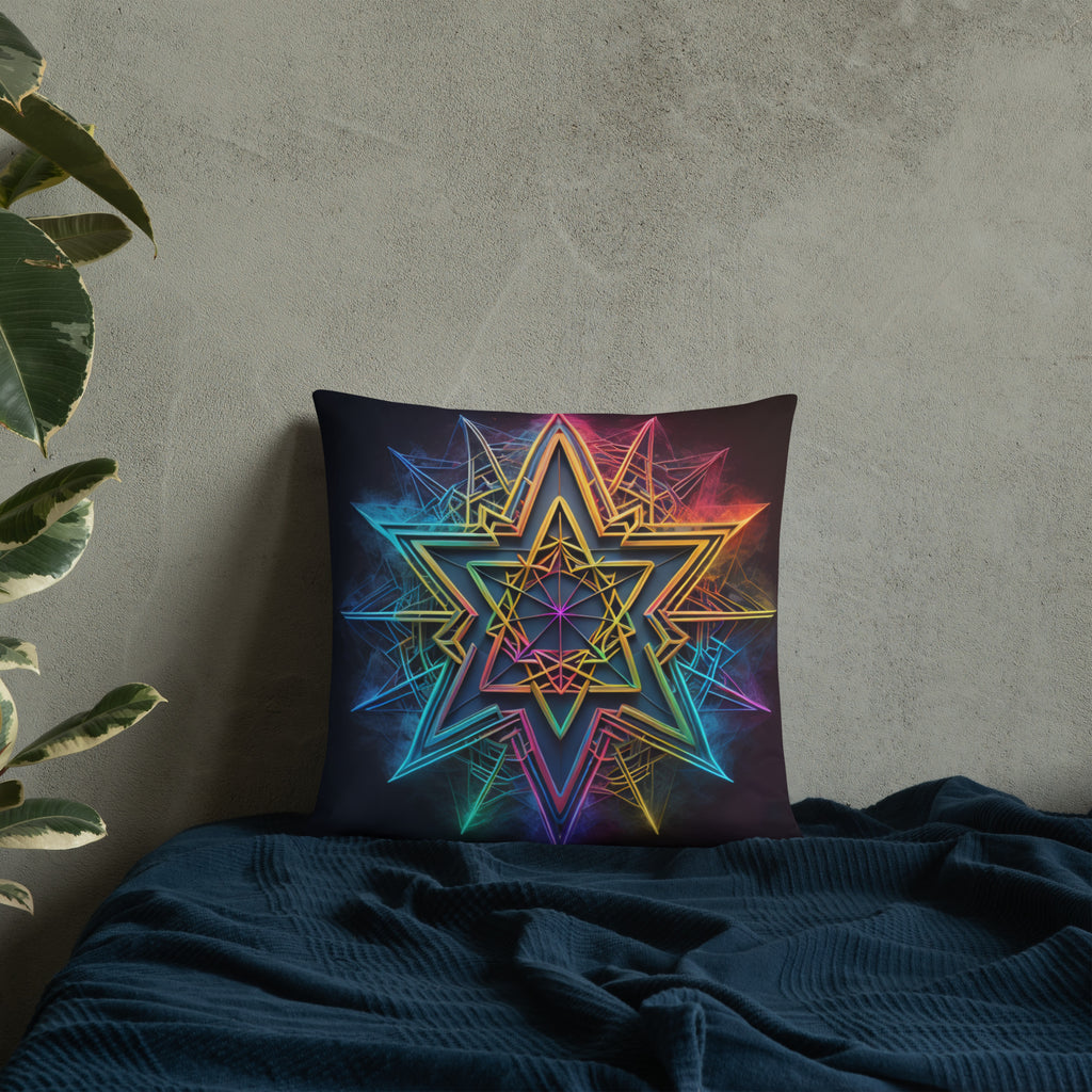 Futuristic Shine | Star of David | Pillow Case