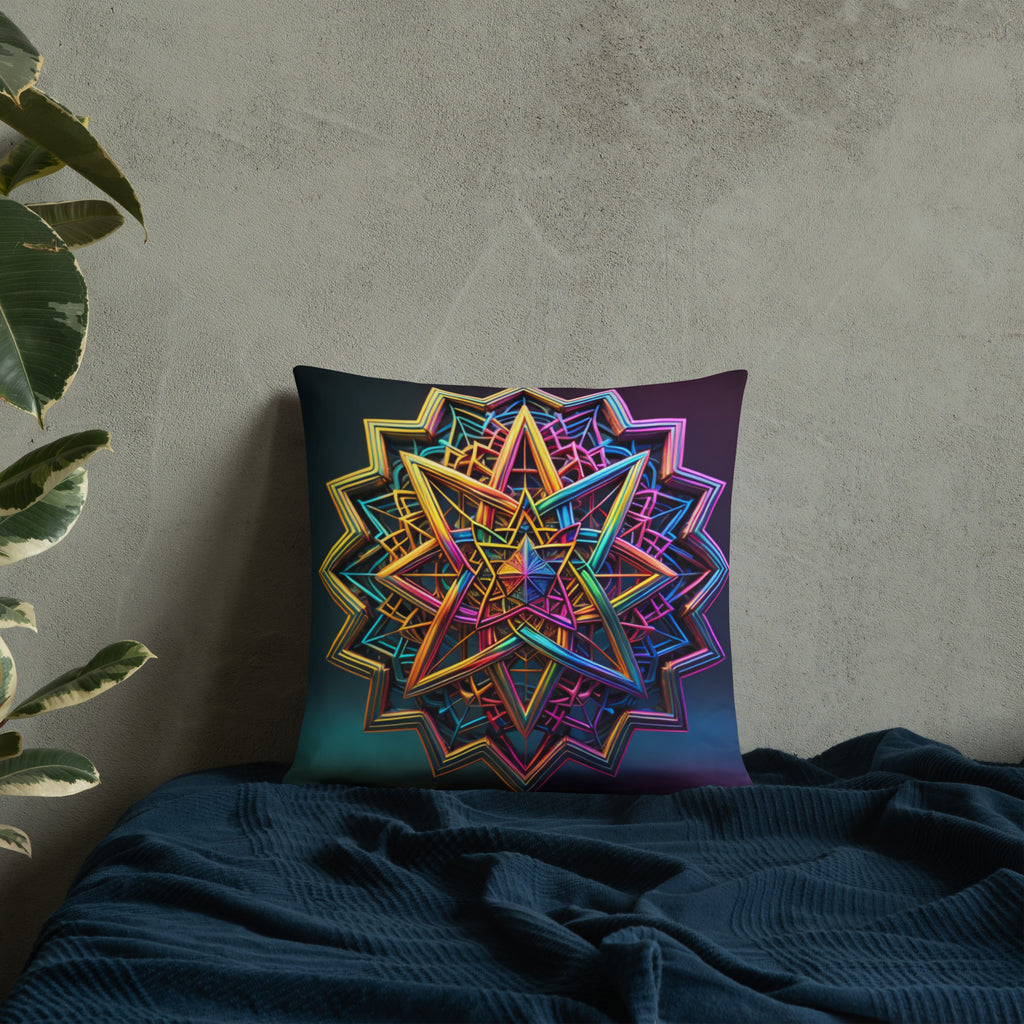 Futuristic Shine | Star of David | Pillow Case