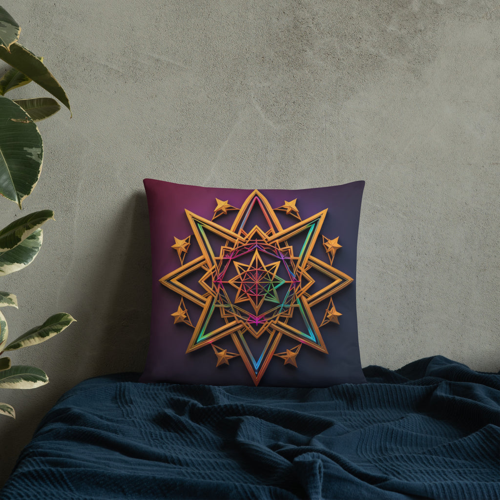 Futuristic Shine | Star of David | Pillow Case