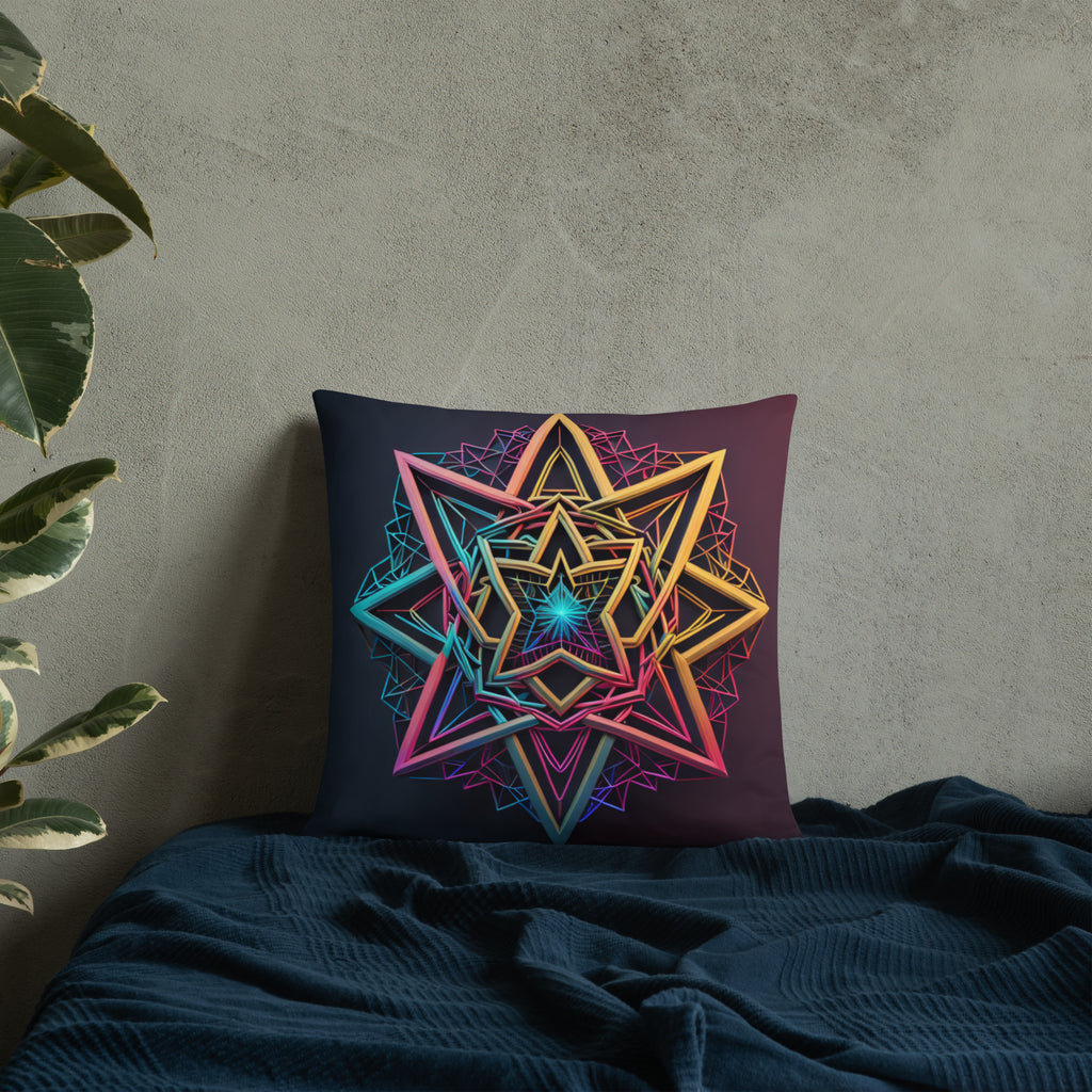 Futuristic Shine | Star of David | Pillow Case