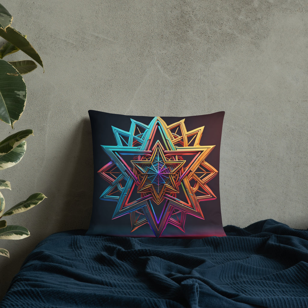 Futuristic Shine | Star of David | Pillow Case