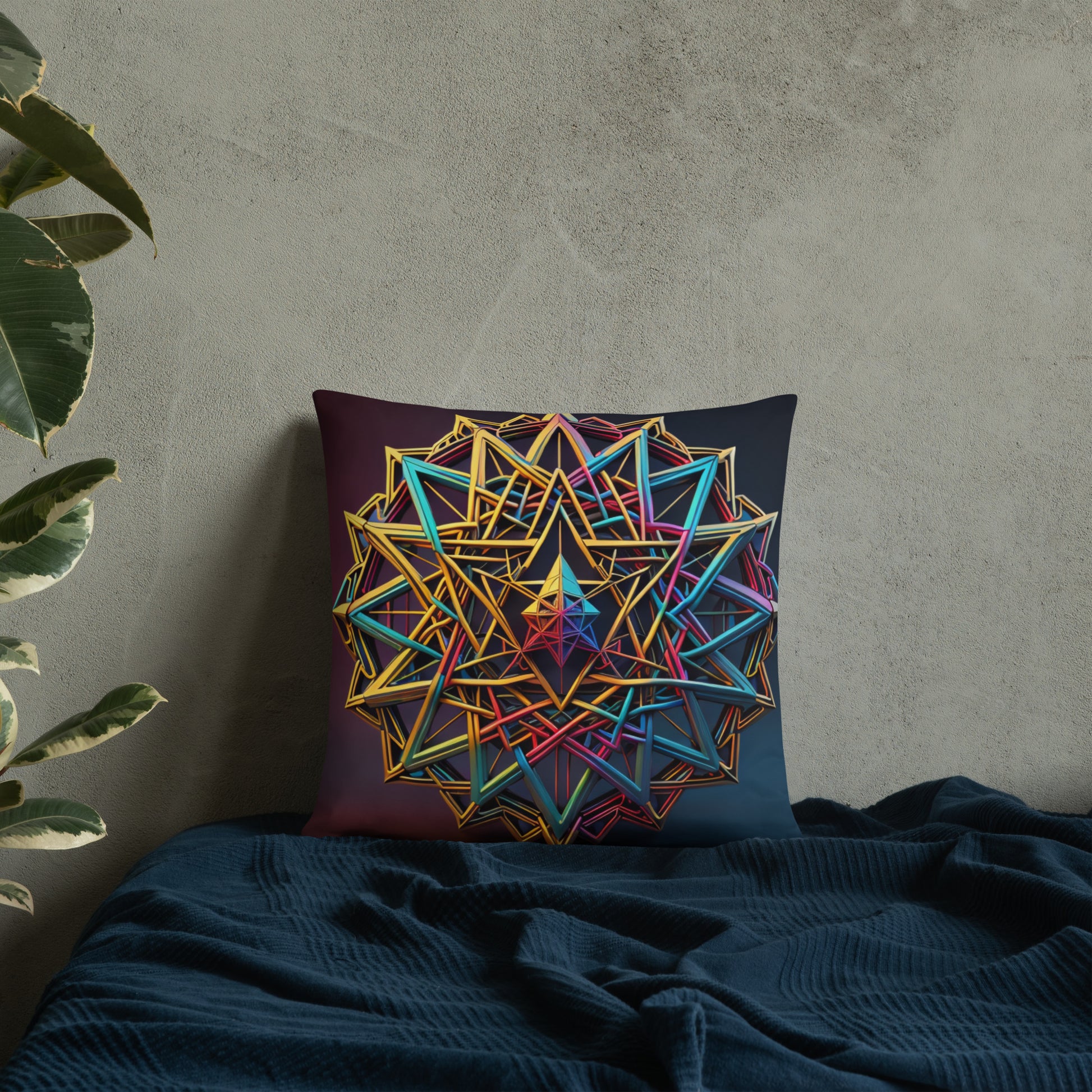 Futuristic Shine | Star of David | Pillow Case
