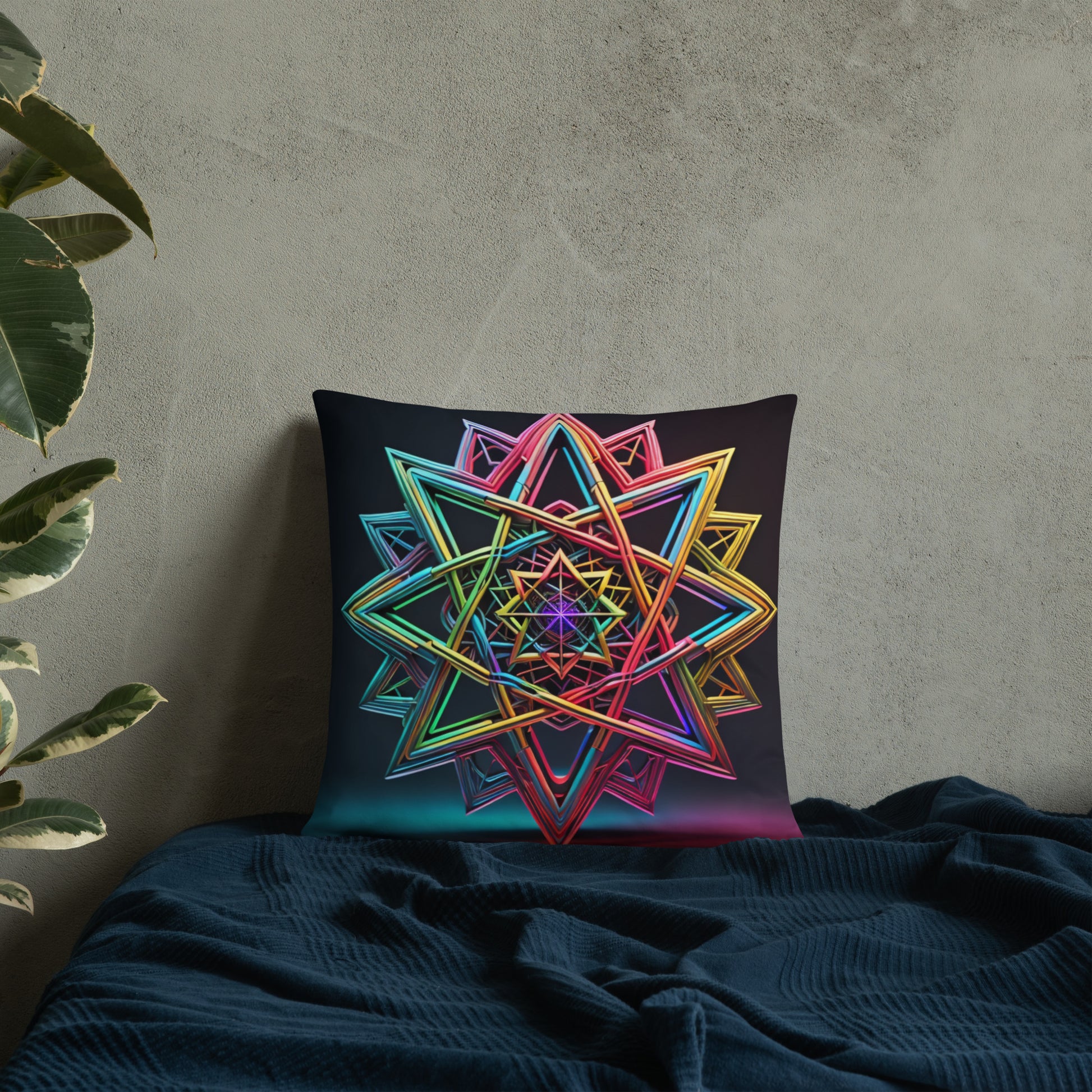 Futuristic Shine | Star of David | Pillow Case