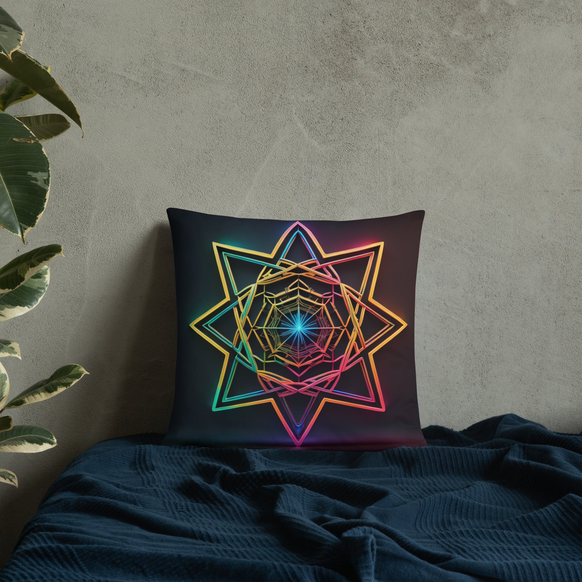 Futuristic Shine | Star of David | Pillow Case