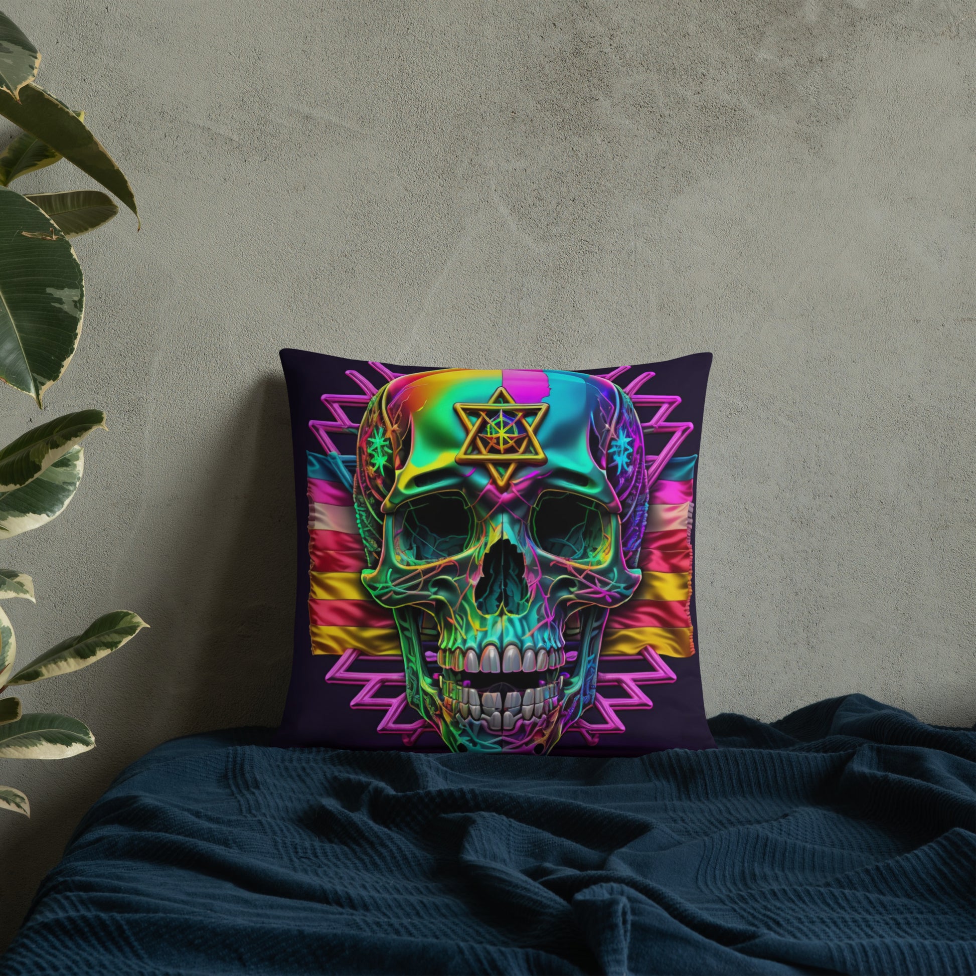 Cromo Skull | Star of David | Pillow Case