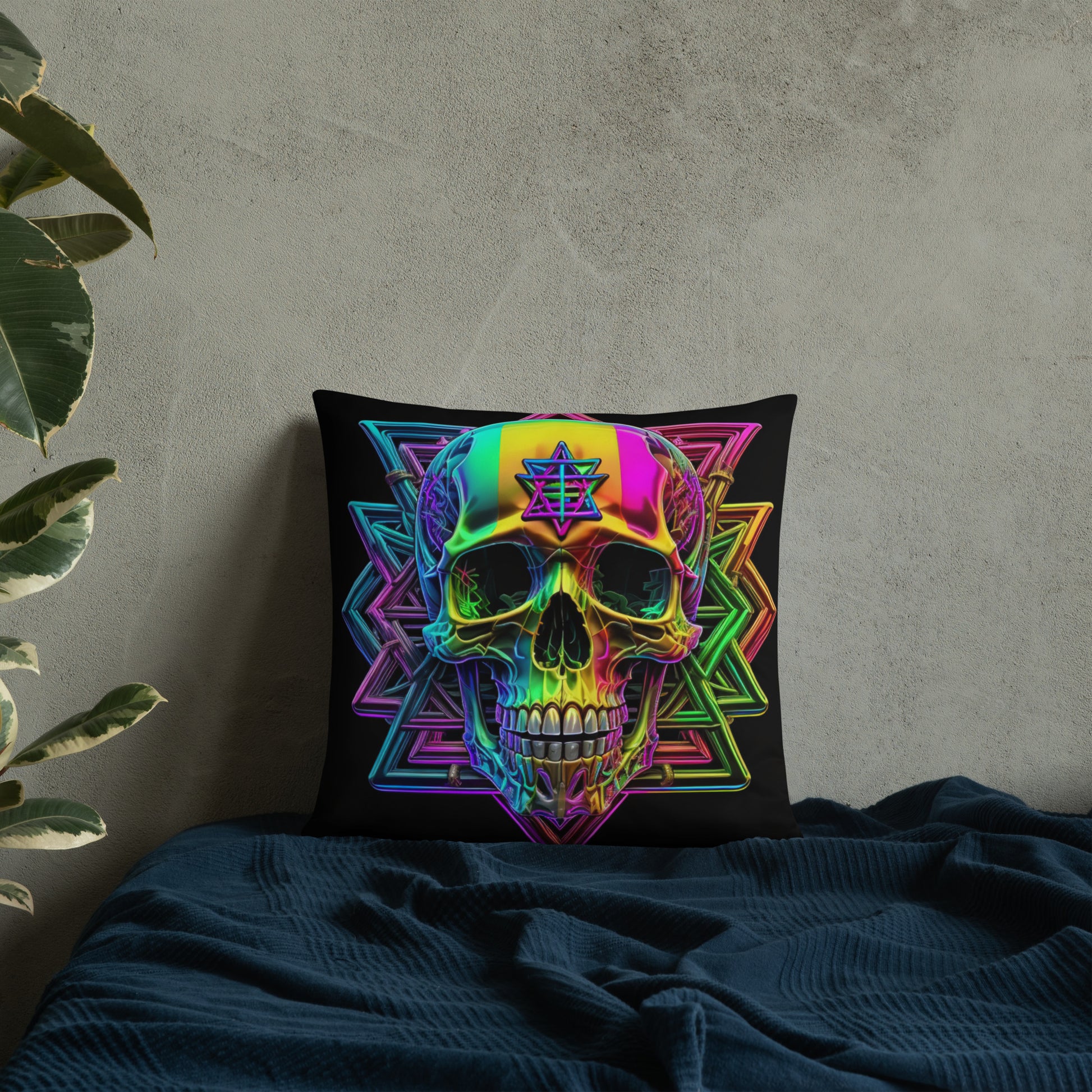 Cromo Skull | Star of David | Pillow Case