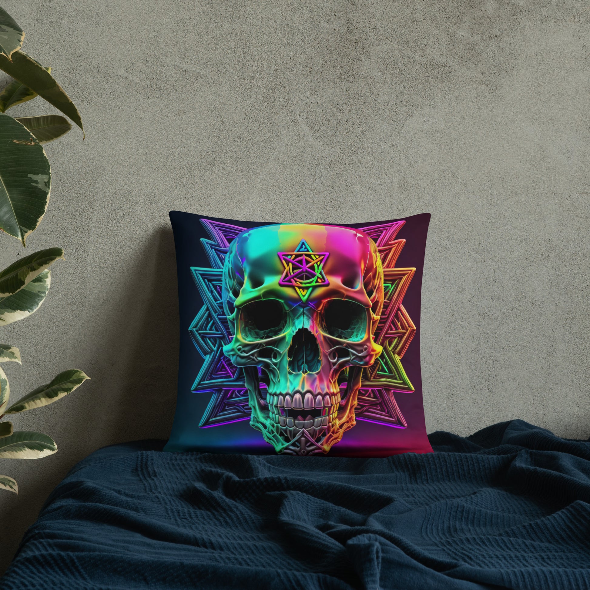 Cromo Skull | Star of David | Pillow Case