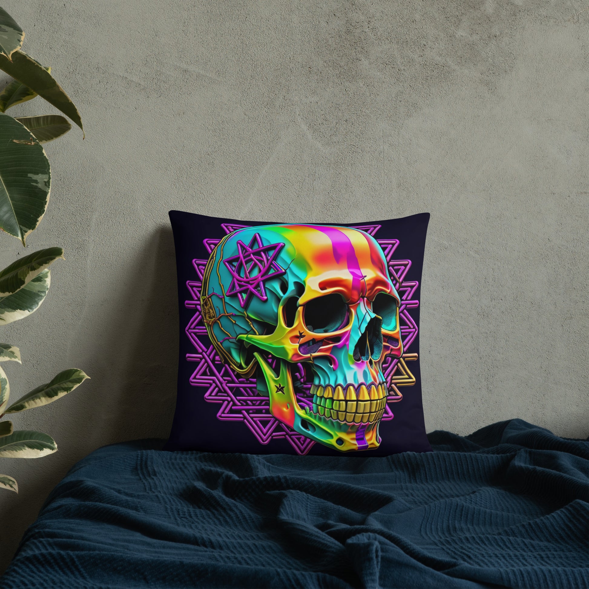 Cromo Skull | Star of David | Pillow Case