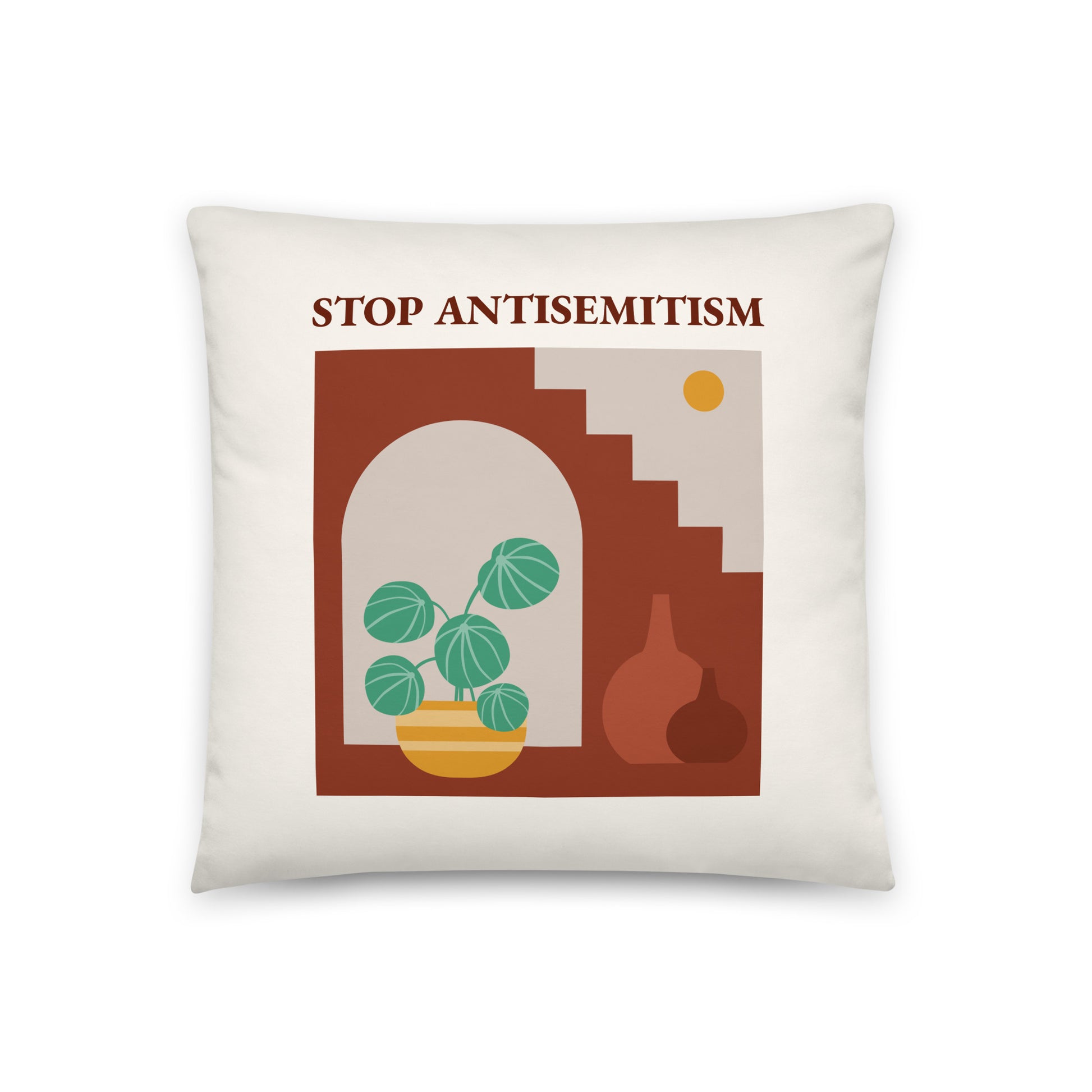Stop Antisemitism | Plants & Flowers Edition | Pillow Case