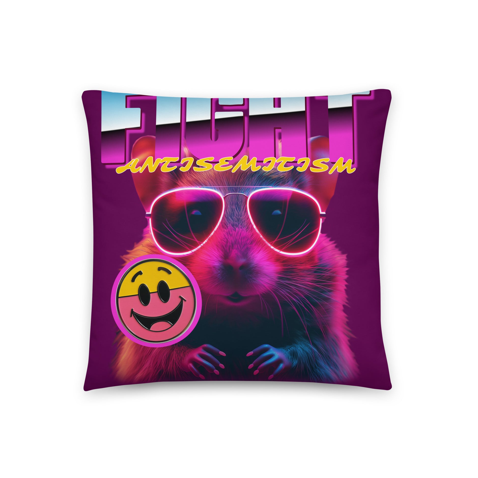 Retro Neon Animal | Fight Antisemitism | Pillow Case