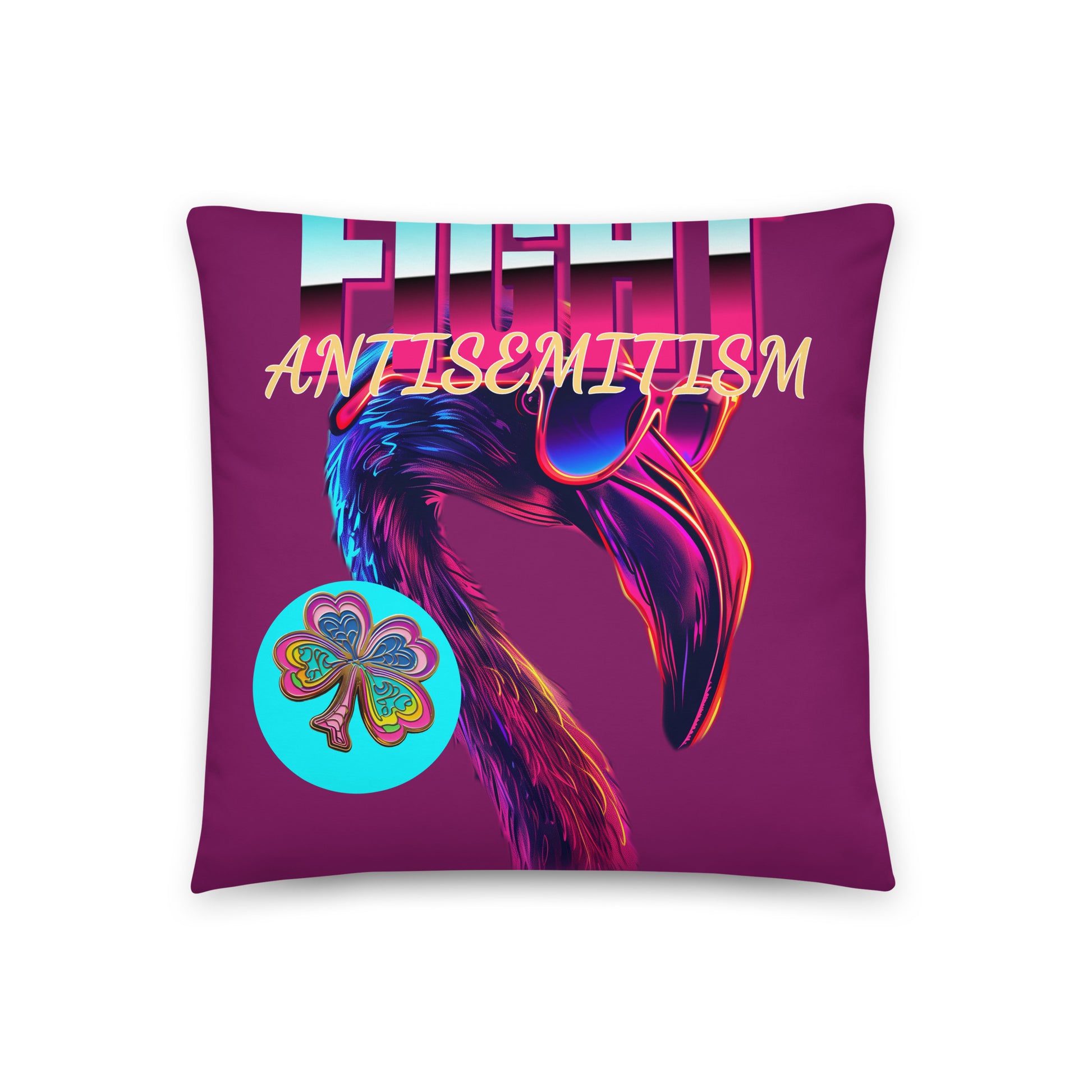 Retro Neon Animal | Fight Antisemitism | Pillow Case