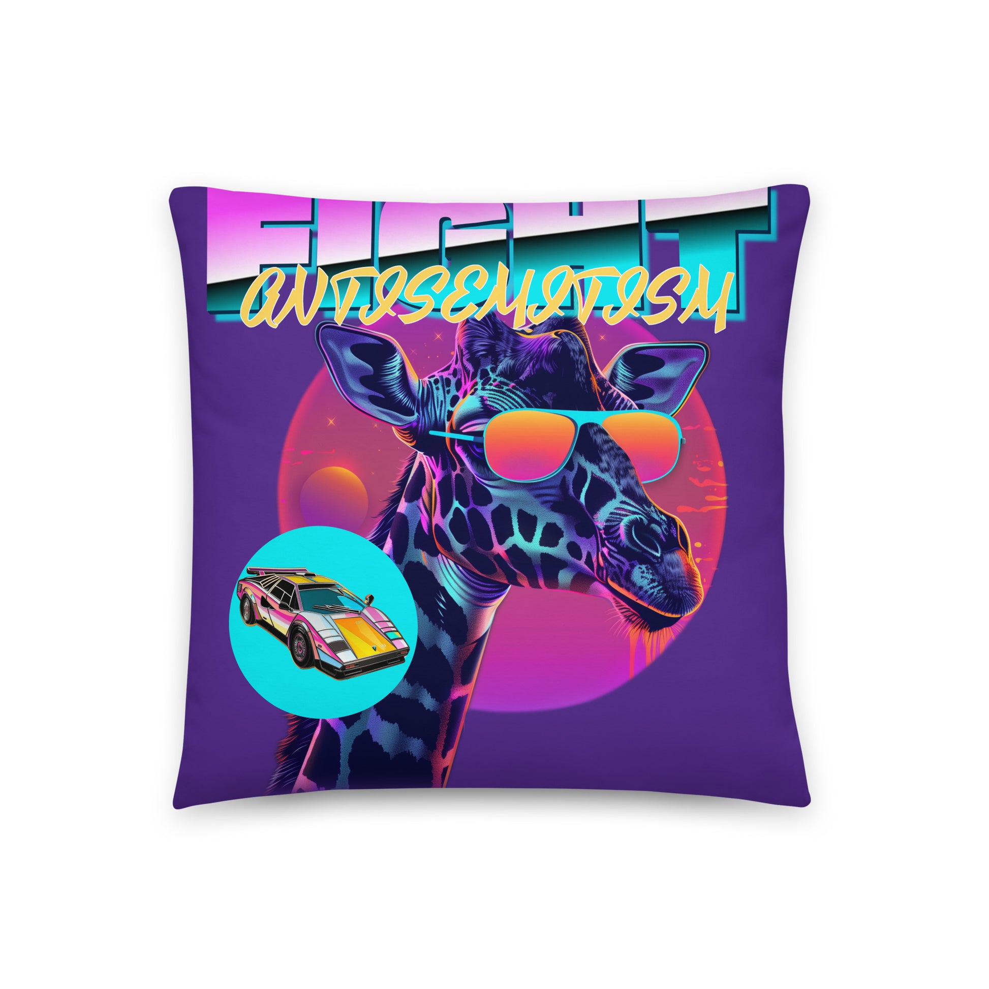 Retro Neon Animal | Fight Antisemitism | Pillow Case