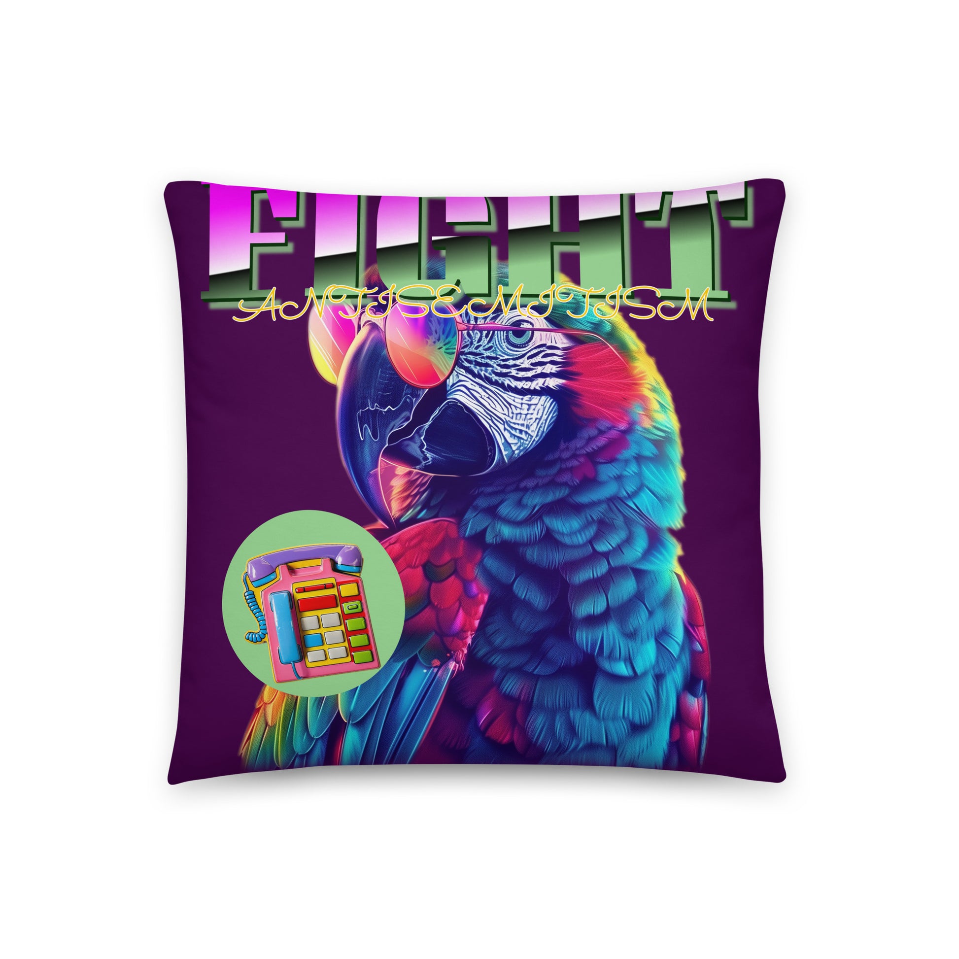 Retro Neon Animal | Fight Antisemitism | Pillow Case