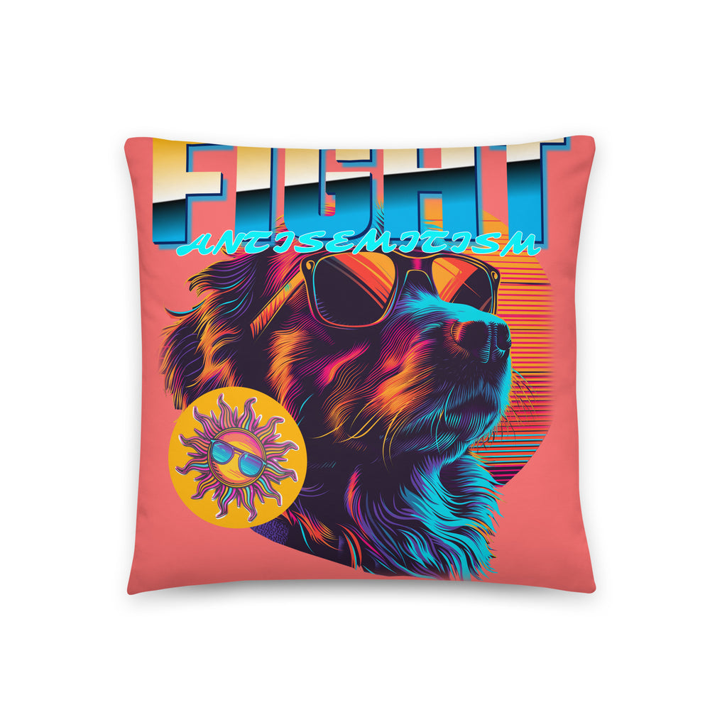 Retro Neon Animal | Fight Antisemitism | Pillow Case