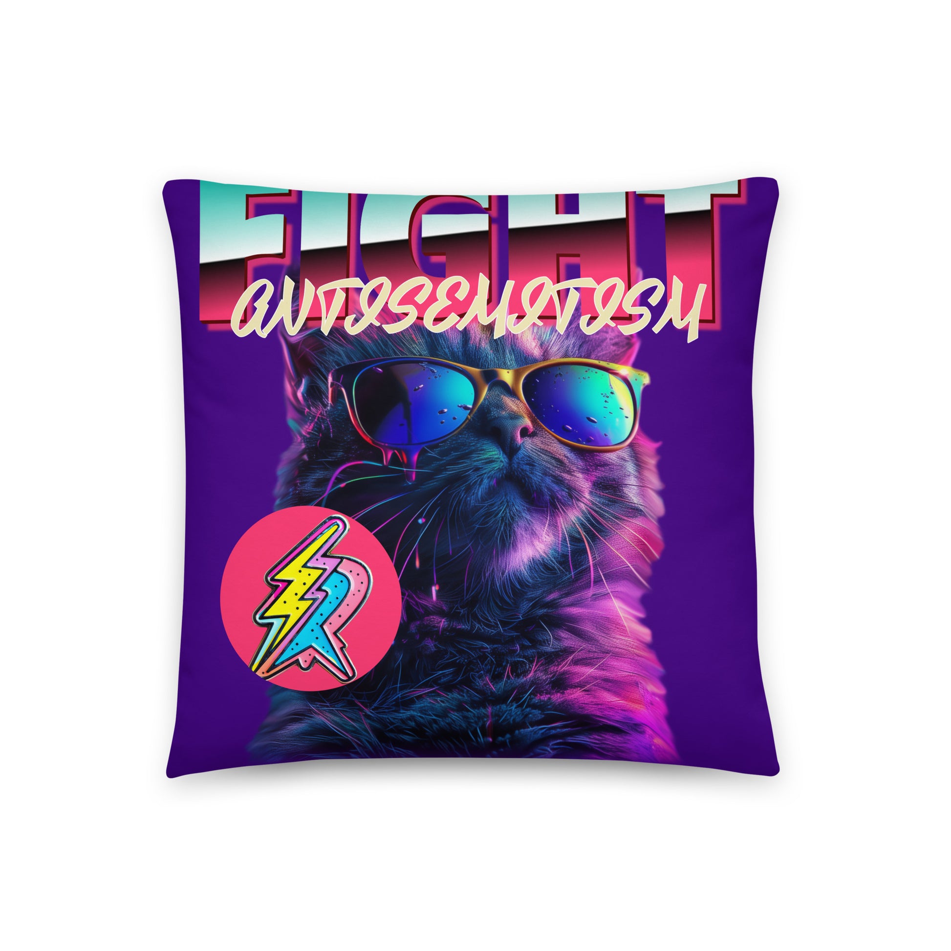 Retro Neon Animal | Fight Antisemitism | Pillow Case