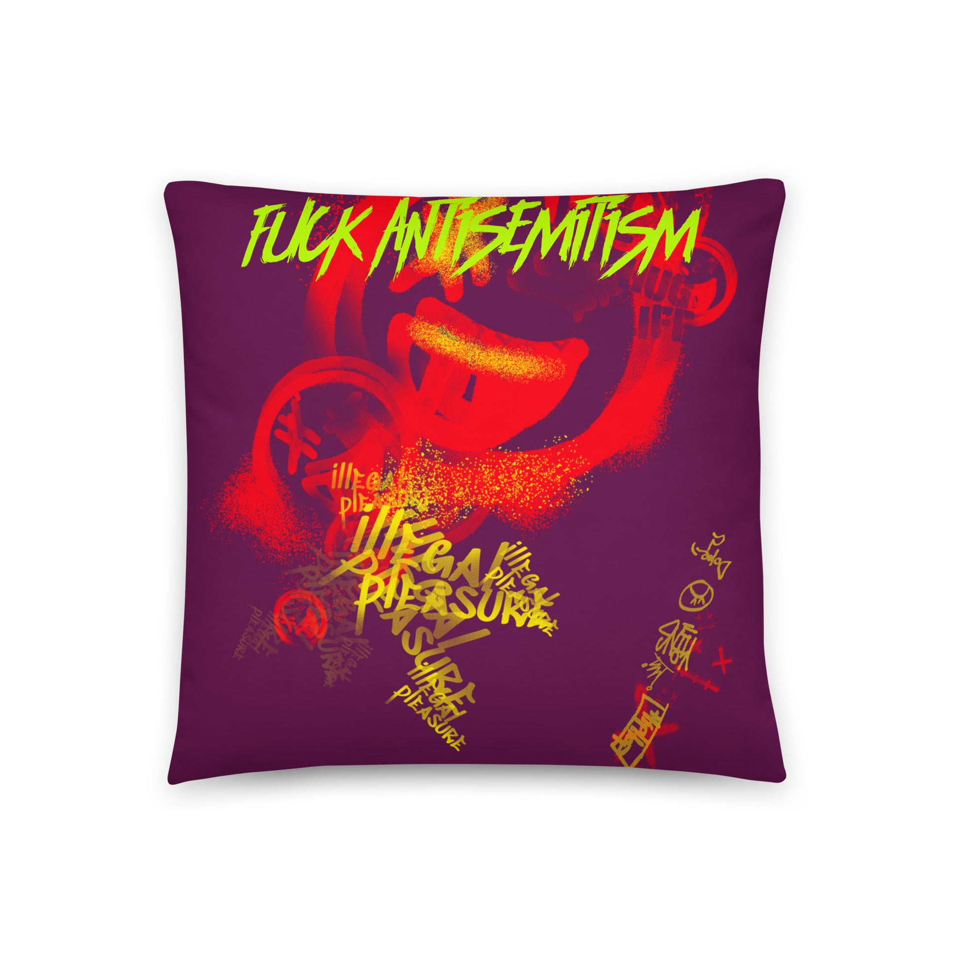 Fuck Antisemitism Graffiti | Pillow Case
