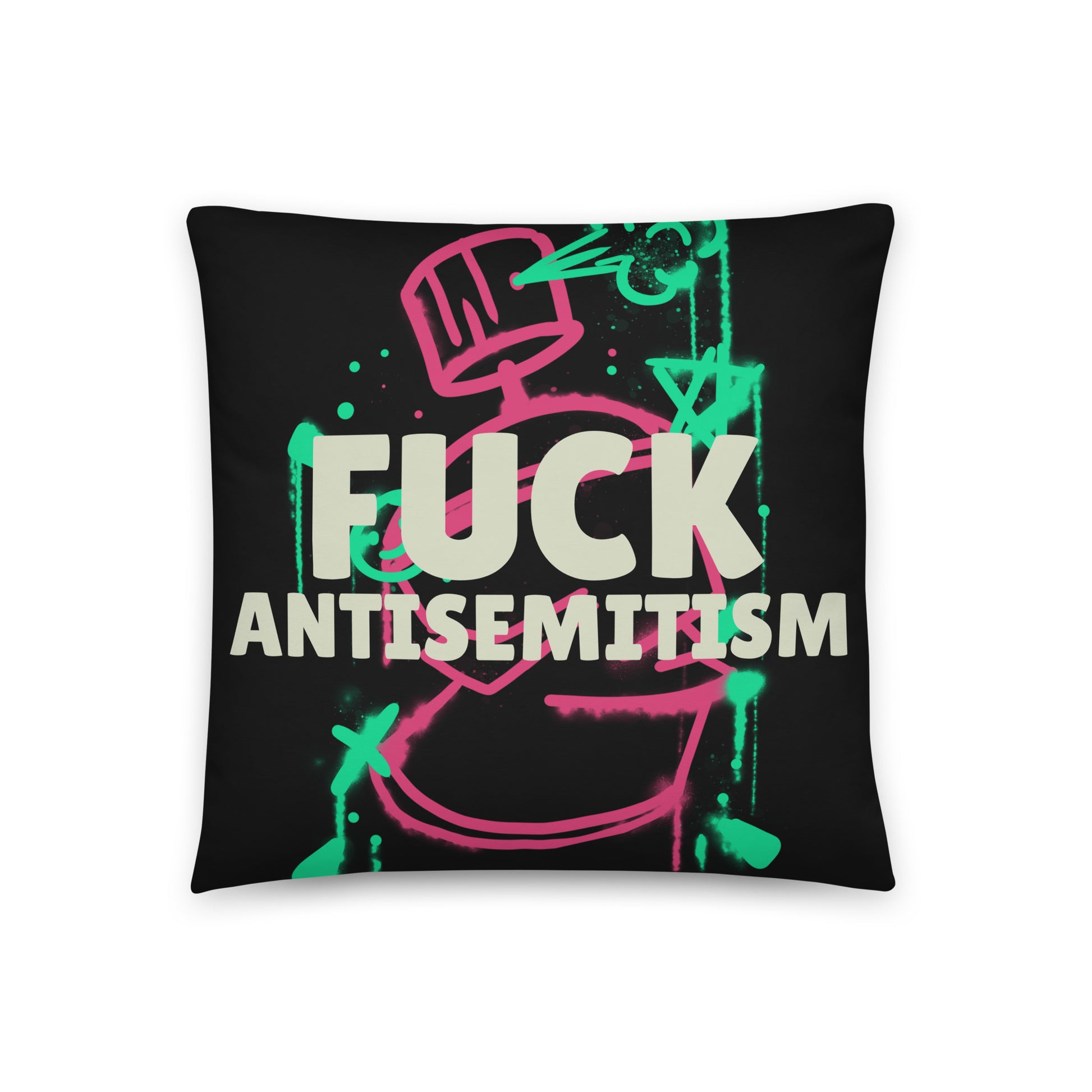 Fuck Antisemitism Graffiti | Pillow Case