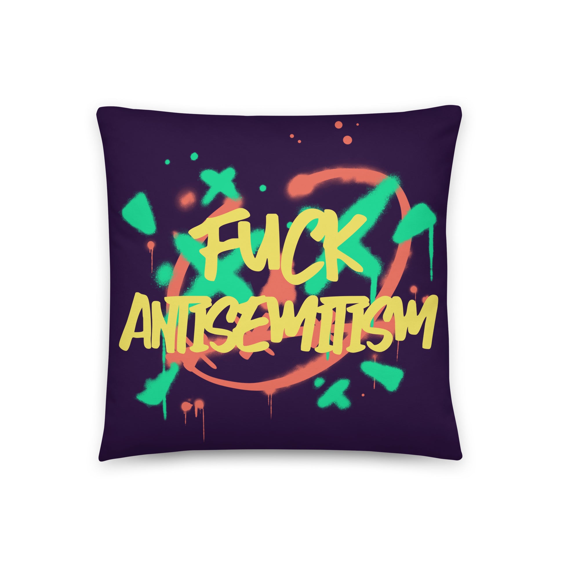 Fuck Antisemitism Graffiti | Pillow Case