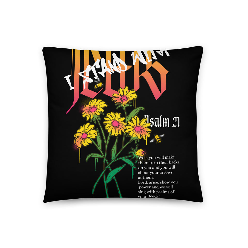 I Stand With Jews | Flower Christian Bible Verse | Pillow Case