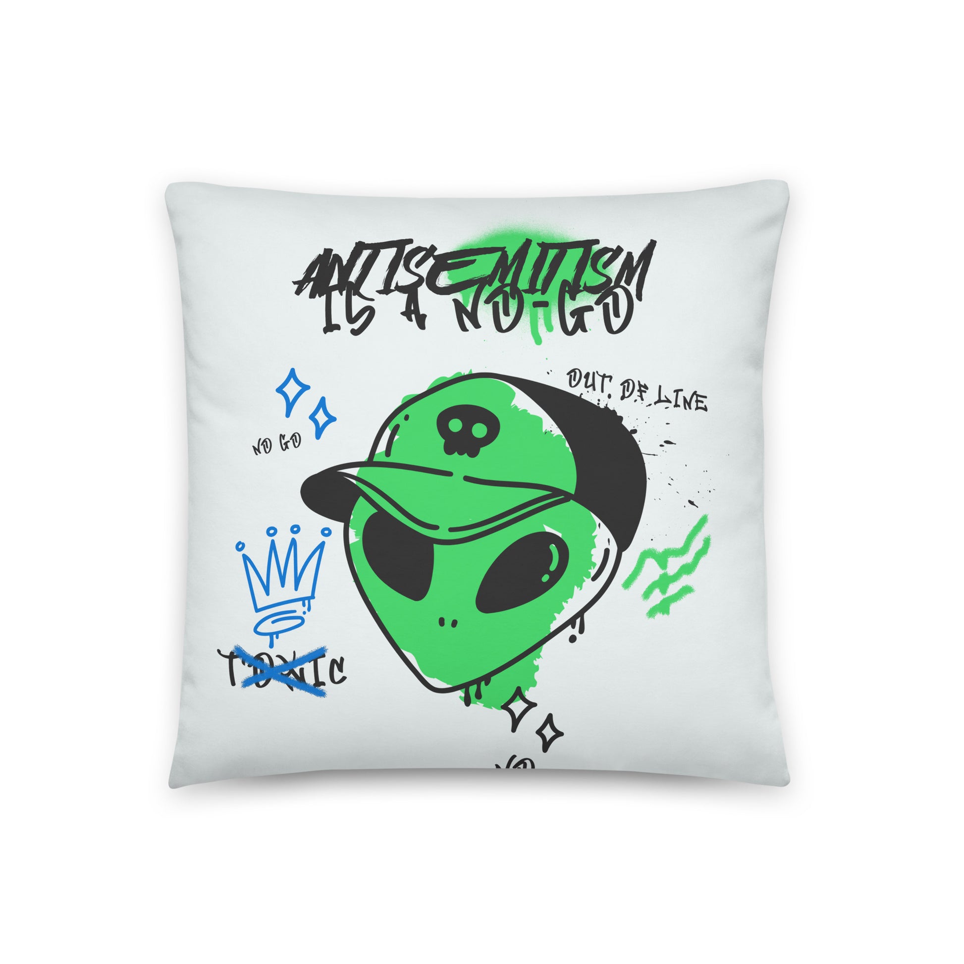 No Go Graffiti Doodle | Antisemitism | Pillow Case