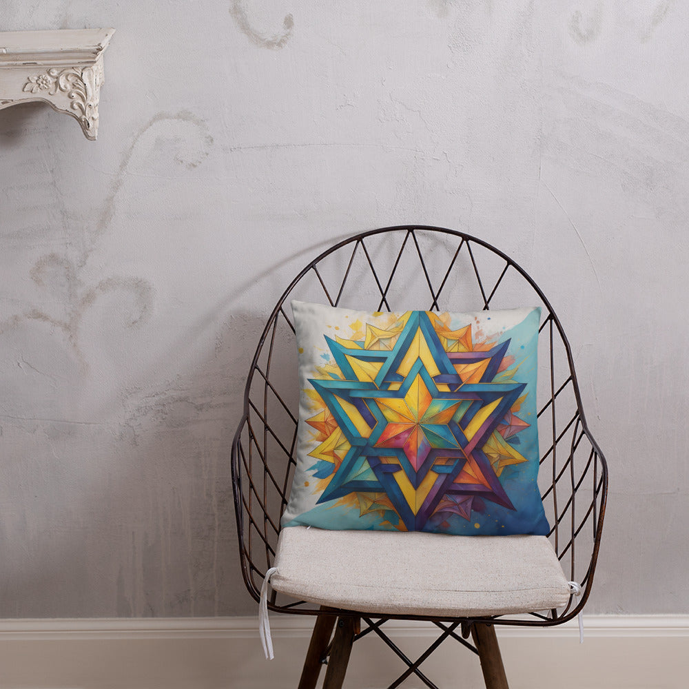 Vibrant Song | Star of David | Pillow Case
